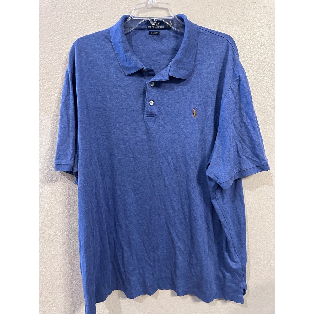 Polo Ralph Lauren Classic Fit Polo Shirt Blue Cotton XXL
